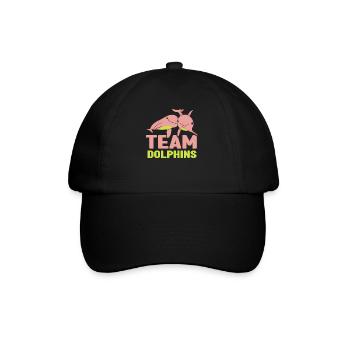 Team Dolphins Dolphin Lover Dolphin Dolphin - Baseball Cap - black/black - Front