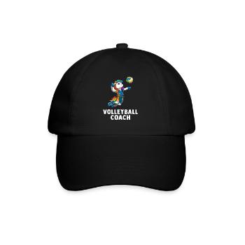 Volleyballtrainer Einhorn - Niedliche - Baseballkappe - Schwarz/Schwarz - Vorne