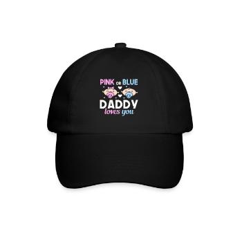 Pink or Blue Daddy Loves You Father Gender - Baseball Cap - black/black - Front