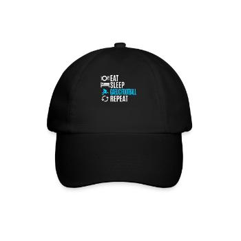 Eat Sleep Gaelic Football Repeat - Baseball Cap - black/black - Front