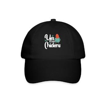 Poulet Coq Poulet Agriculteur Poule Volaille Coq - Casquette classique - noir/noir - Devant