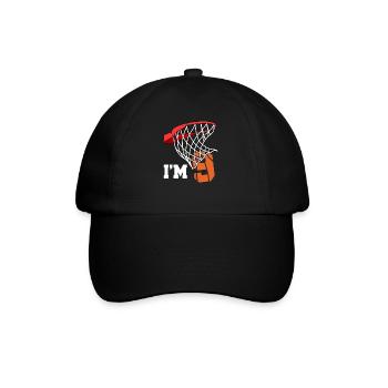 Ich Bin 9 Basketball 9. Geburtstag Basketballer - Baseballkappe - Schwarz/Schwarz - Vorne