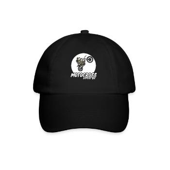 Motocross / Enduro / Freestyle mx / Dirtbike retro - Baseballkappe - Schwarz/Schwarz - Vorne
