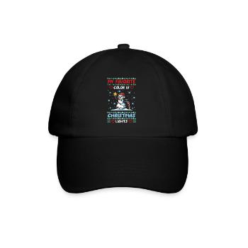 My favorite color is christmas lights - Baseball Cap - black/black - Front