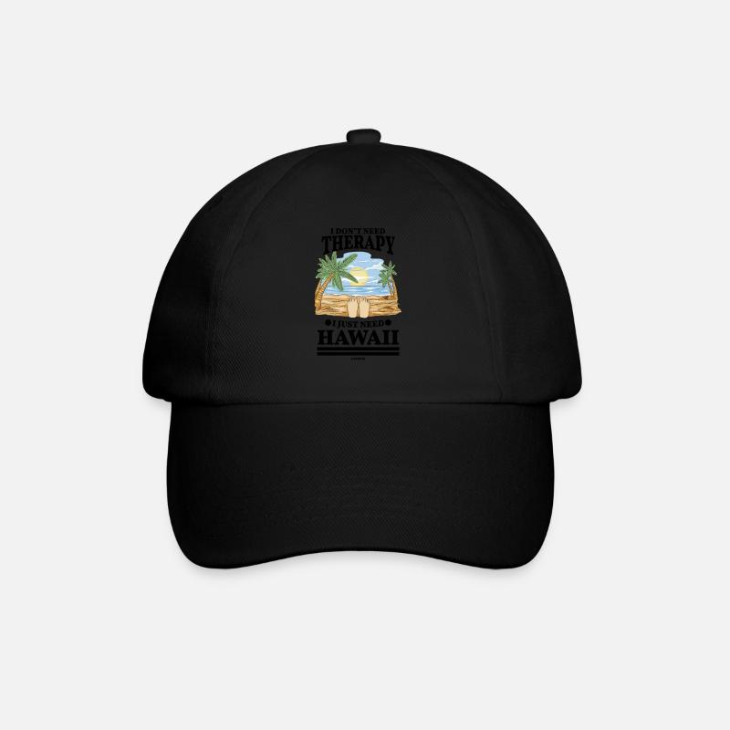 Hawaii - Baseballkappe - Schwarz/Schwarz