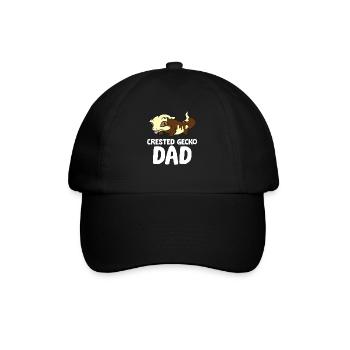 Crested Gecko Dad Lizard Reptile Father Crested - Baseball Cap - black/black - Front
