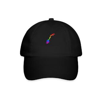 Norwegen Regenbogenflagge für stolze LGTB-Norweger - Baseballkappe - Schwarz/Schwarz - Vorne