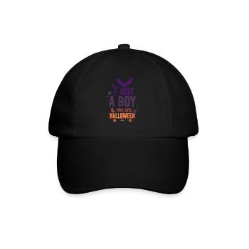 Nur ein Junge der Halloween liebt - Baseballkappe - Schwarz/Schwarz - Vorne