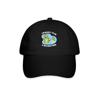 Je suis prêt à être un grand frère - Casquette classique - noir/noir - Devant