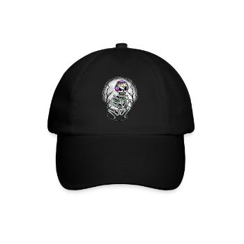 Gamer Costume Skeleton Halloween Dia De Los Muertos - Baseball Cap - black/black - Front