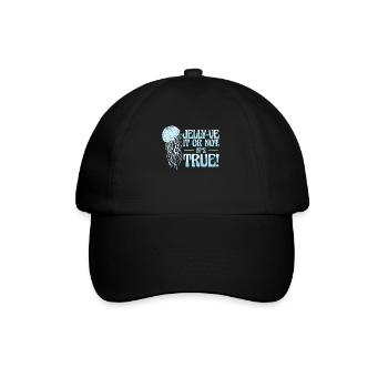 Jellyfish Flowers Entangled Swimming Wordplay Pun - Baseball Cap - black/black - Front