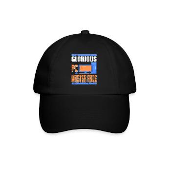 Glorious PC Master Race Retro Vintage T-Shirt - Baseball Cap - black/black - Front