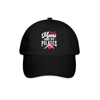 Team Mütter Die Pilates Machen Mami Mama Mutter - Baseballkappe - Schwarz/Schwarz - Vorne