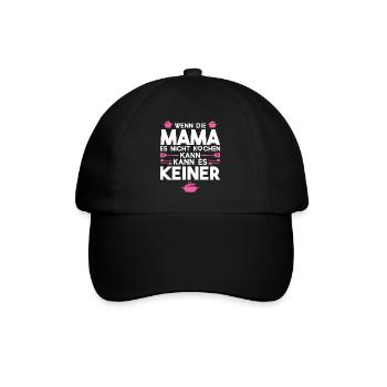 Mutter Familie Mama Geschenk - Baseballkappe - Schwarz/Schwarz - Vorne