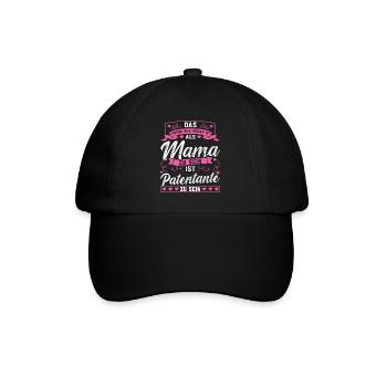 Patentante Taufe Patin Geschenk - Baseballkappe - Schwarz/Schwarz - Vorne