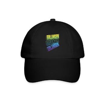 Erlangen Germany City Font Skyline Home - Baseball Cap - black/black - Front