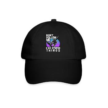 Snowboard Winter Sports Mountains Winter Holidays - Baseball Cap - black/black - Front