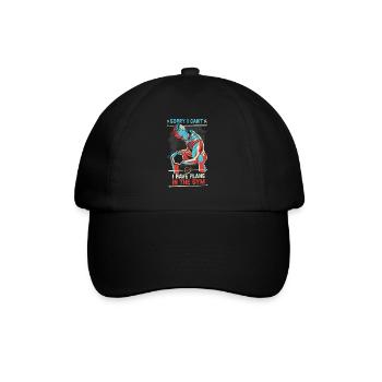 Can't I have plans at the gym sorry - Baseball Cap - black/black - Front