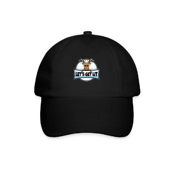 Lets get lit christmas - Baseballkappe - Schwarz/Schwarz - Vorne