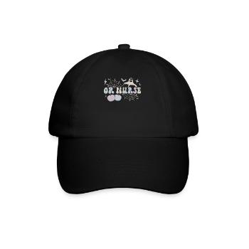 OR Nurse Halloween Operating Room Nurse Gifts - Baseball Cap - black/black - Front