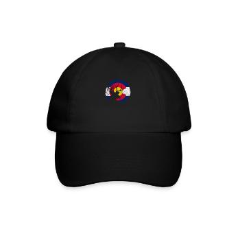Colorado USA Amerika Geschenk - Baseballkappe - Schwarz/Schwarz - Vorne