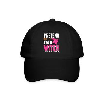Pretend I'm A Witch Retro Funny Witch Halloween - Baseball Cap - black/black - Front