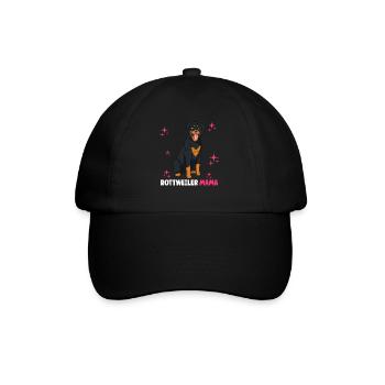 Rottweiler Mama - Baseballkappe - Schwarz/Schwarz - Vorne