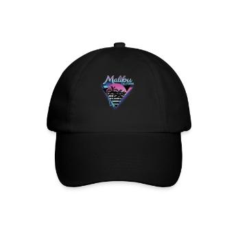 Années 70 80 dans la ville californienne de Malibu - Casquette classique - noir/noir - Devant