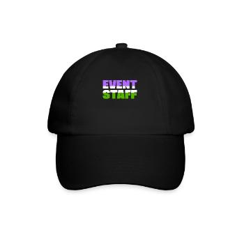 Event Staff Shirt Party Crew Uniform Pride Lgbt - Baseball Cap - black/black - Front
