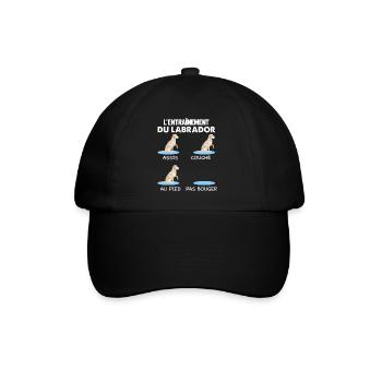 L'Entrainement du Labrador Idée Cadeau Chien - Casquette classique - noir/noir - Devant