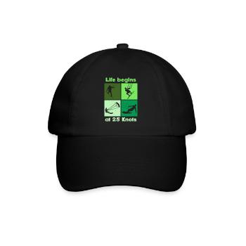 La vie commence à 25 nœuds, Lifestyle Vintage Design - Casquette classique - noir/noir - Devant