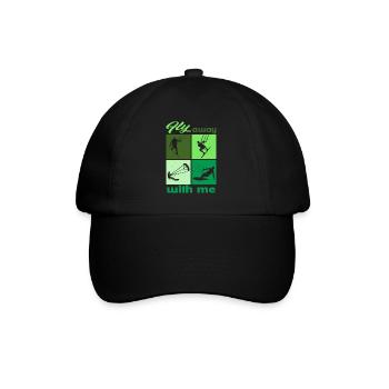 Fly away with me. Lifestyle Vintage Design - Baseball Cap - black/black - Front