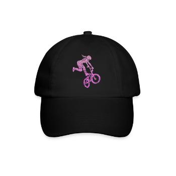 BMX Mädchen Bike Stunt Fahrer Kinder - Baseballkappe - Schwarz/Schwarz - Vorne