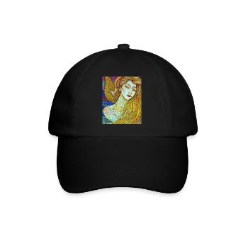 Mermaid Portrait Gustav Klimt Style - Baseball Cap - black/black - Front