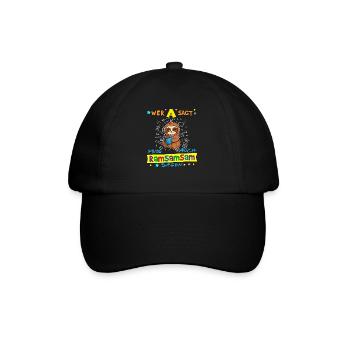 Wer A Sagt Muss Auch Ramsamsam Sagen Kita Erzieher - Baseballkappe - Schwarz/Schwarz - Vorne