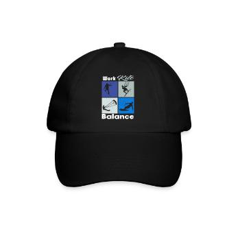 Équilibre du cerf-volant de travail. Style de vie Vintage Design, Travail - Casquette classique - noir/noir - Devant
