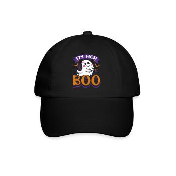 Im Her Boo Couple Spooky Halloween Ghost Boyfriend - Baseballkappe - Schwarz/Schwarz - Vorne