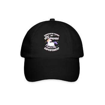 Lehrerin Kindergärtnerin Kindergärtnerin Geschenk - Baseballkappe - Schwarz/Schwarz - Vorne