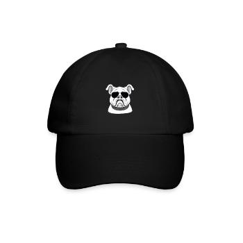 Chiens bouledogues avec lunettes de soleil motif cool - Casquette classique - noir/noir - Devant