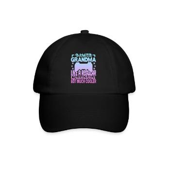 Grand-mère joueuse - Casquette classique - noir/noir - Devant