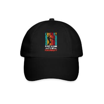 Cricket Ball Game - Baseball Cap - black/black - Front