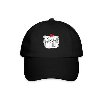 Schwarzwald Braut JGA - Junggesellinnenabschied - Baseballkappe - Schwarz/Schwarz - Vorne