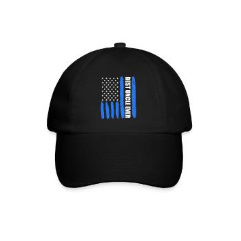 USA Onkel Bester Onkel - Baseballkappe - Schwarz/Schwarz - Vorne