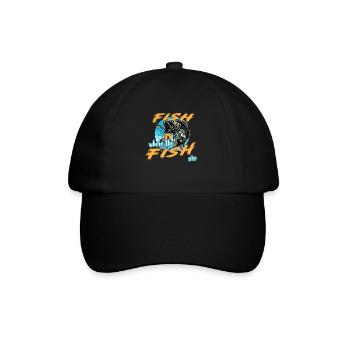 Pêchez là où se trouvent les poissons. Pêche, Pêche - Casquette classique - noir/noir - Devant