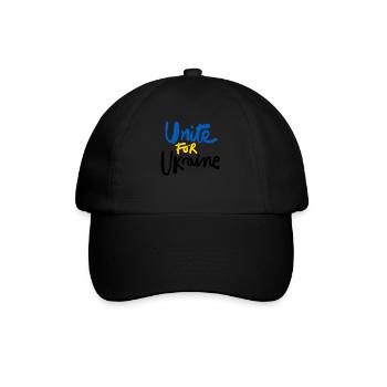 Stand with Ukraine Peace No War - Baseballkappe - Schwarz/Schwarz - Vorne