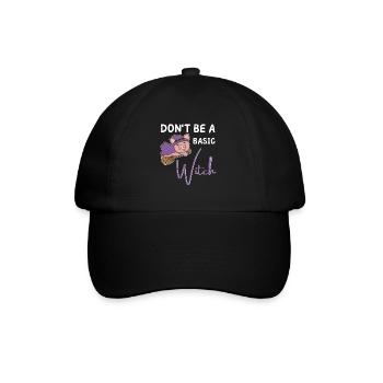 Pig Halloween Witches don't be a basic witch - Baseball Cap - black/black - Front