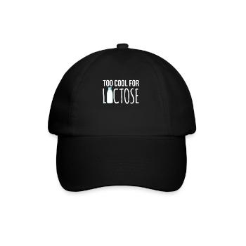 Too Cool For Lactose Shirt Gift - Baseball Cap - black/black - Front