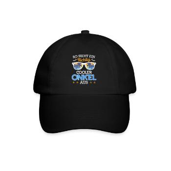 So sieht ein richtig cooler Onkel aus - Baseballkappe - Schwarz/Schwarz - Vorne