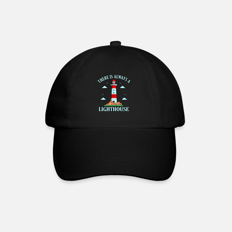 Leuchtturm - Baseballkappe - Schwarz/Schwarz