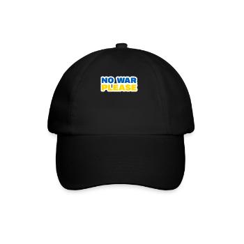 Stand with Ukraine Peace No War - Baseballkappe - Schwarz/Schwarz - Vorne
